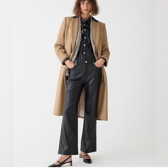 70% off! J.Crew Slim wide-leg pant in faux leather - Picture 2 of 7